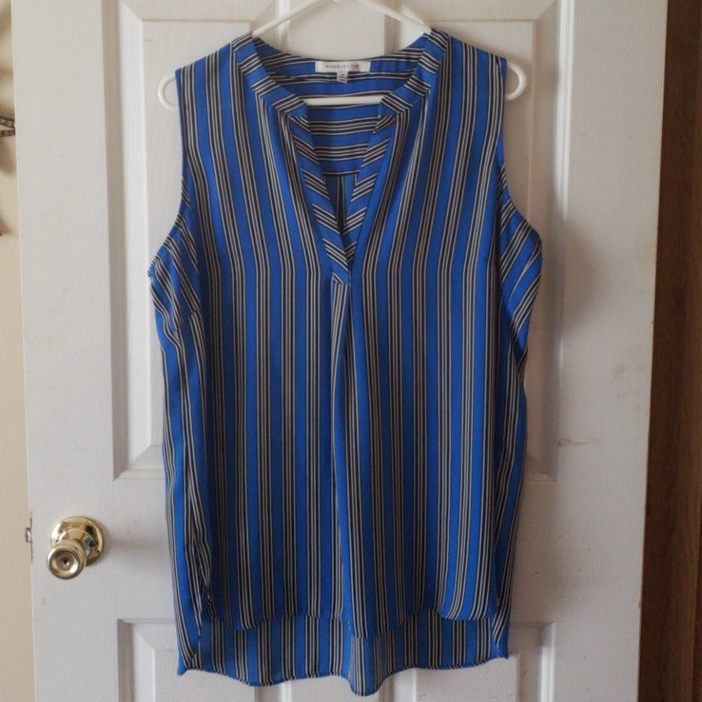 Black and blue blouse